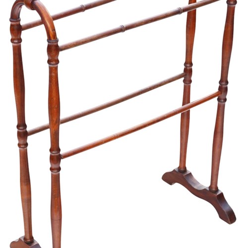 Antique 19Th Century Beech And Pine Towel Rail Stand – Pine & Beech Furniture
