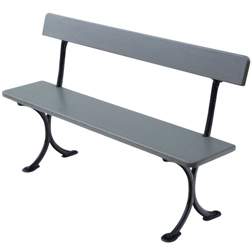 Antique C.1900 Painted Pitch Pine & Iron Bench – Quality Garden Furniture