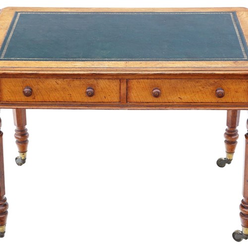 Antique 19Th Century Oak Writing Desk / Table – Fine Quality Furniture