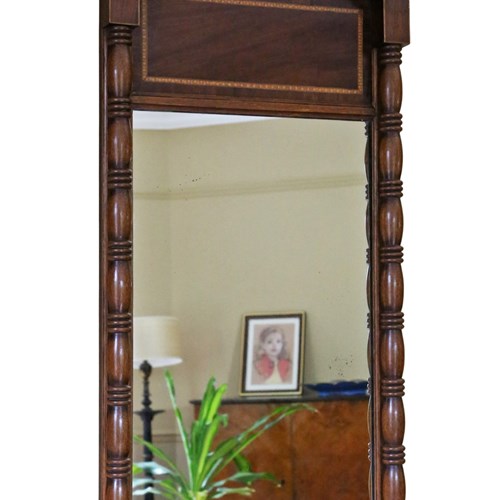 Antique 19Th Century Mahogany Framed Pier Overmantle Wall Mirror – Fine Quality