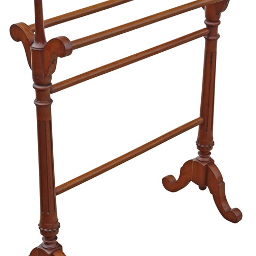  Antique 19Th Century Victorian Mahogany Towel Stand – Quality Period Furniture