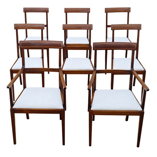  Antique C.1905 Fine Quality Set Of 8 (6 + 2) Edwardian / Art Nouveau Chairs