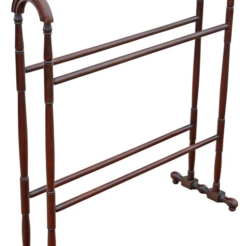 Antique 19Th Century Mahogany Towel Rail Stand – Fine Quality