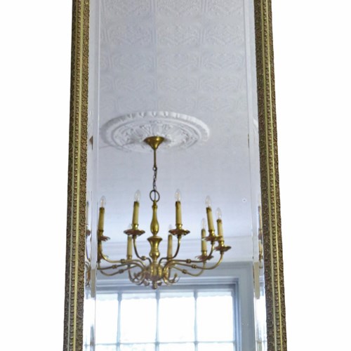 Antique Large Regency 19Th Century Overmantle Wall Mirror – Fine Quality Early P