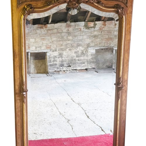  Large 19Th Century Fine Quality Antique Overmantle Wall Mirror – Gilt Statement