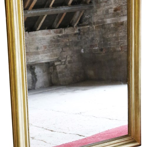 Antique Large 19Th Century Gilt Overmantle Wall Mirror – Quality