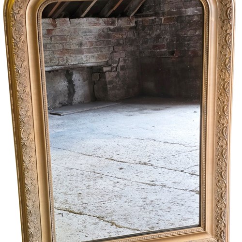 Antique Large C1900 Gilt Overmantle Wall Mirror – Quality