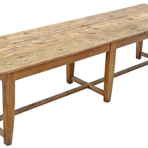 Antique 19Th Century Large Refectory Dining Table – 8'10", Quality