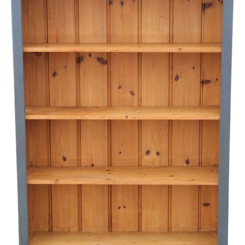 Large Vintage Retro Quality Blue Grey Adjustable Bookcase Display Shelves