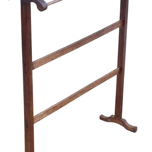 Antique C1910 Oak And Mahogany Towel Rail Stand – Quality