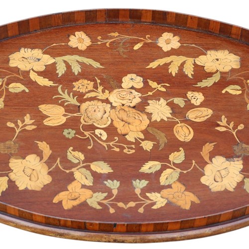 Antique 19Th Century Inlaid Mahogany Serving Tray – Fine Quality