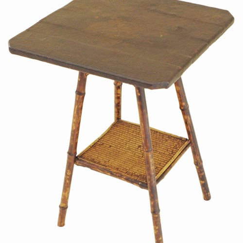 Antique Bamboo And Leather Side / Hall Lamp Table – Liberty & Co.