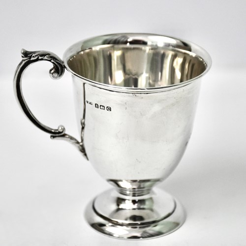 Sterling Silver Christening Mug By Docker & Burn Ltd 1927 Birmingham