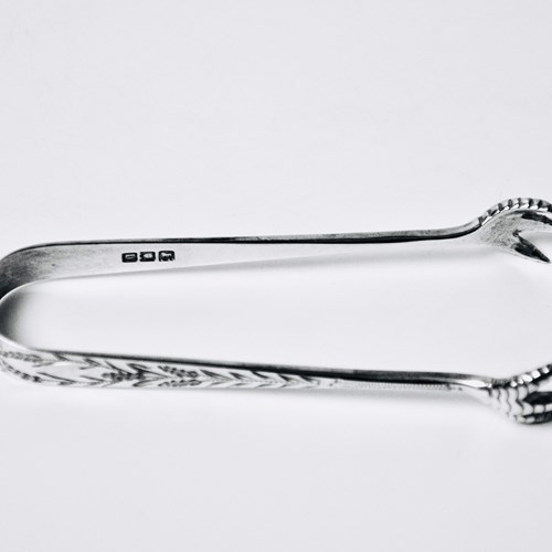 Antique Sterling Silver Sugar Tongs By Josiah Williams & Co 1917 London