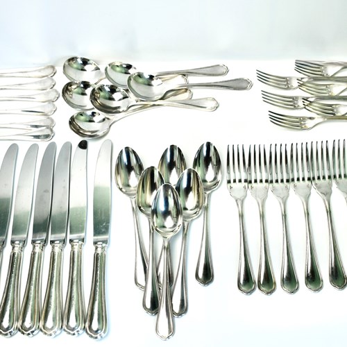 Christofle Silver Plate Cuttlery Set (6 Place Settings) Vintage From France