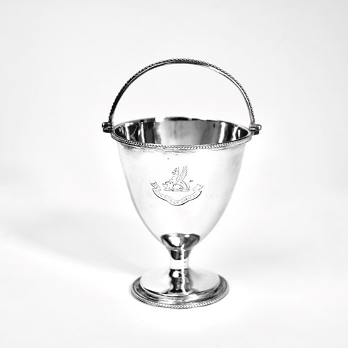 Antique Silver Swing Handle Pedestal Basket London 1781 By Burrage Davenport