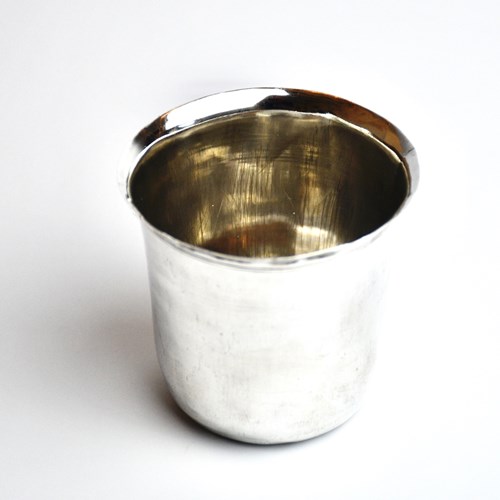Antique Silver French Beaker, Cup - Paris 1798 - 1809 By Silversmith PMD