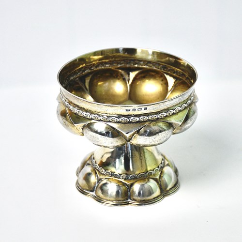 Antique Sterling Silver Gilt Chalice Bowl By S. Blanckensee & Sons 1919