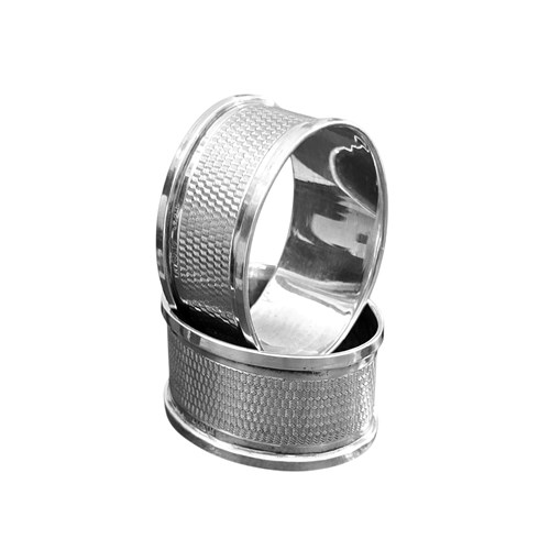 1936 Sterling Silver Napkin Rings By Henry Griffith & Sons Ltd Pair