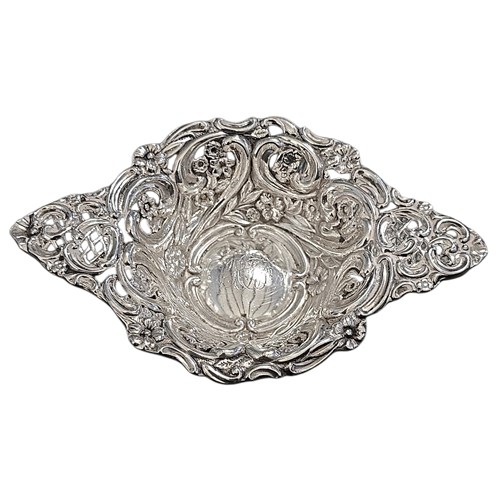 Antique Sterling Silver Victorian Bonbon Or Sweetmeat Dish Birmingham 1894