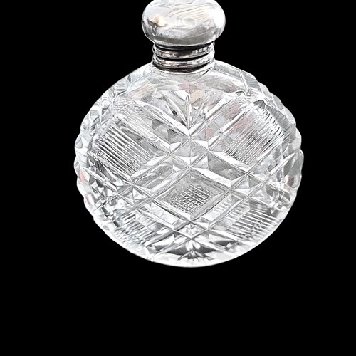 Antique Cut Glass Scent Bottle – Silver Top London 1905 – Robert Pringle