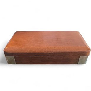 Vintage Swedish Sapele Wood Box Wit...