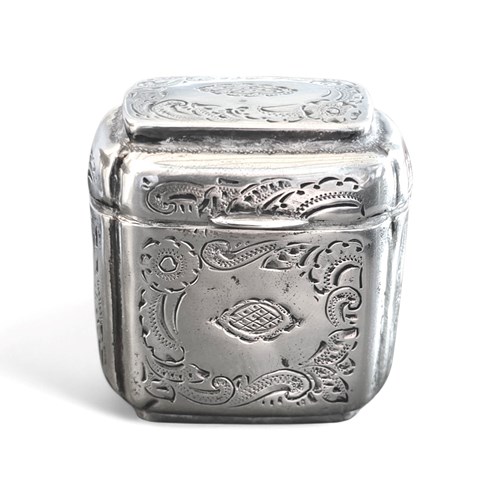 Antique Dutch Silver Peppermint Box .833 Silver 1868
