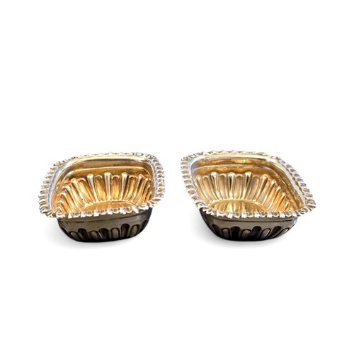 Antique Sterling Silver Salts W/Gilt Interior - Birmingham 1903 By Wm Devenport