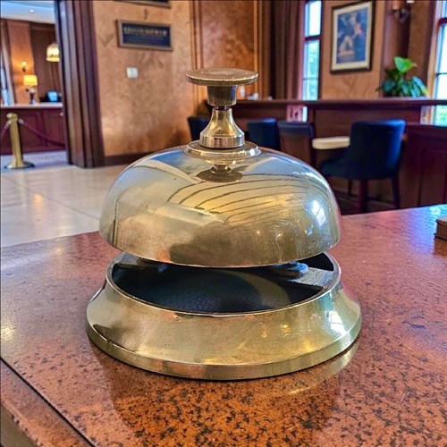 Antique Brass Front Desk/Reception Bell