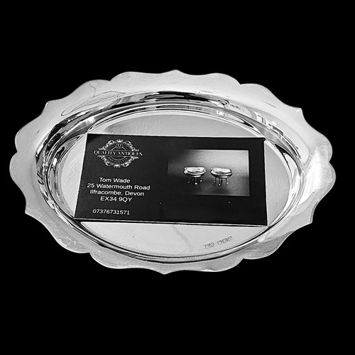 1967 Emile Viner Sterling Silver Card Tray – Full Hallmarks