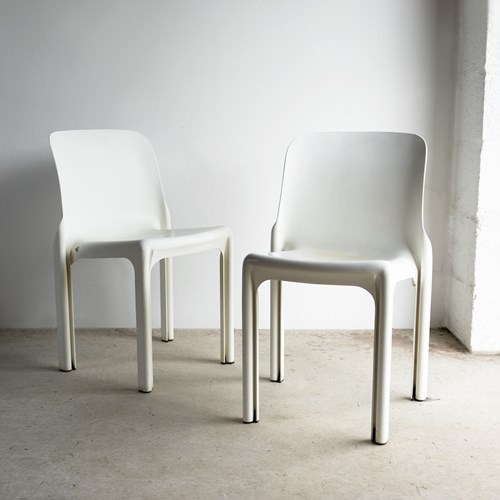 Pair Of Vintage Selene Chairs By Vico Magistretti For Artemide, 1960S/1970S