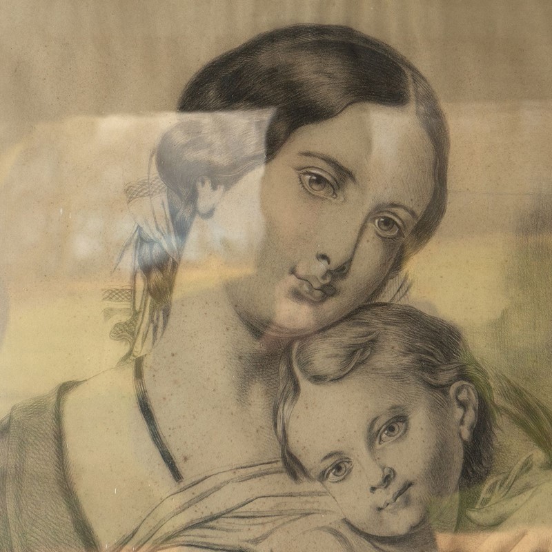 Antique french portrait drawing, mother and child-rag-and-bone-1-dsc04951-main-638076405801863860.jpeg