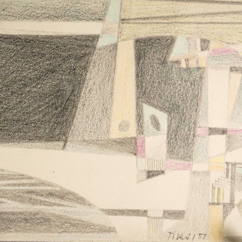 Small Vintage Cubist Crayon Cityscape Drawing By Václav Tikal, Czech, 1950S-rag-and-bone-1-rag-and-bone-dsc03020-main-637509695002389145-peitc4sdhqdv4npt-main-638114706992282346.jpeg