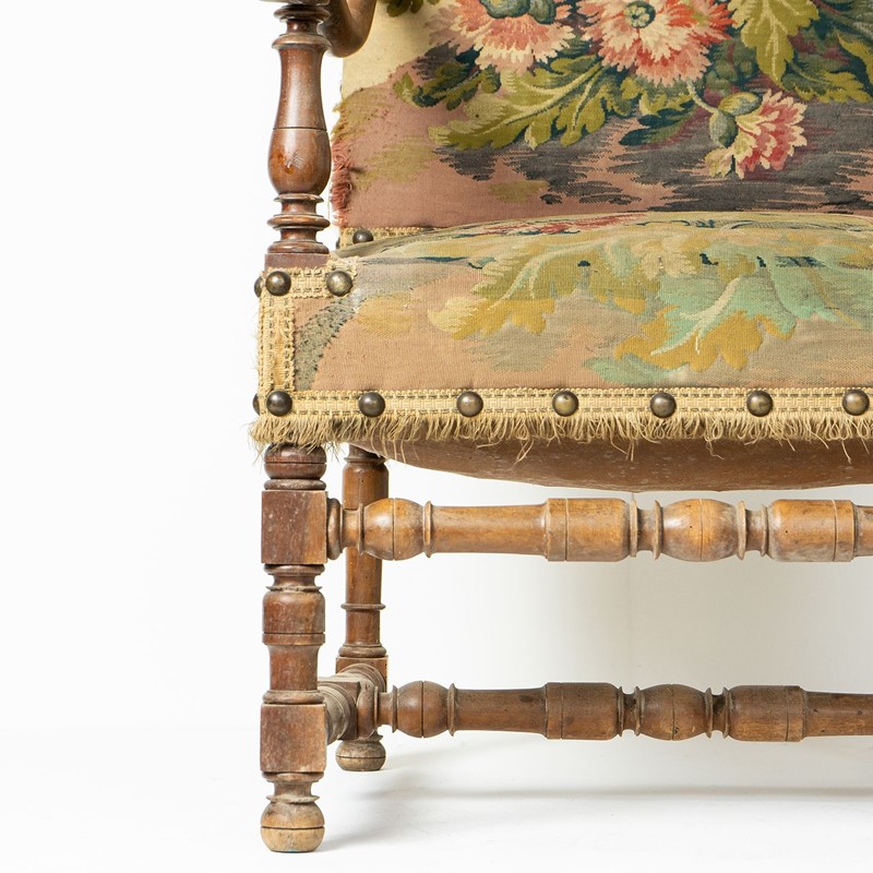 French Walnut Framed Armchair With Poppy Tapestry Upholstery, 19Th Century-rag-and-bone-5-dsc05363-main-638125858185447946.jpeg