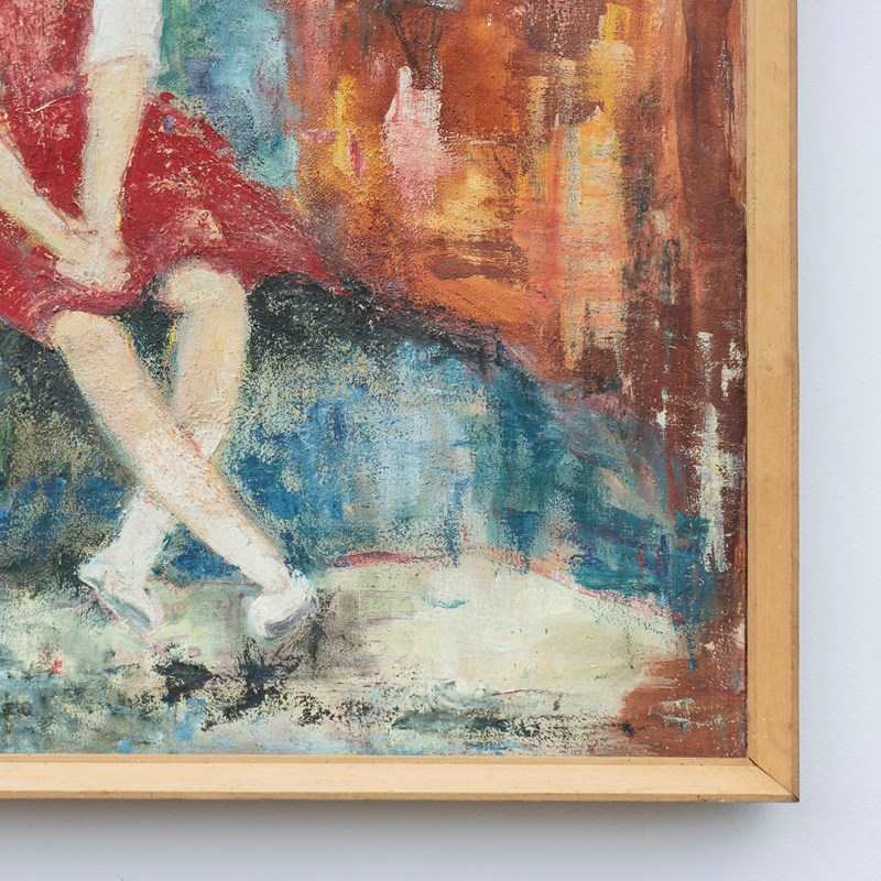 Expressionist Portrait Of A Girl With A Bird Cage, Original Vintage Oil Painting-rag-and-bone-bird-cage-girl-detail-close-up-2-rtg-main-638199268532919584.JPG