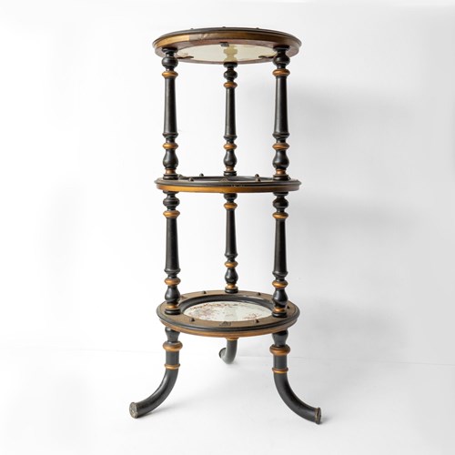 Aesthetic Movement Three Tiered Cake Stand, Victorian Cake Display, 1880