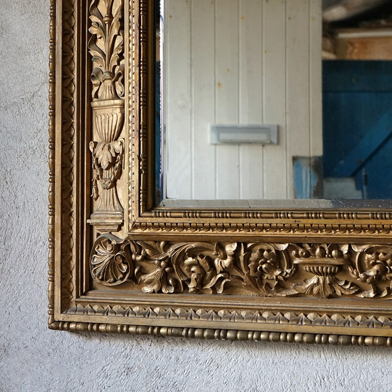 French Deep-Set Gilt Cushion Mirror, 19th Century-rag-and-bone-dsc01608-main-637694083989223857.JPG