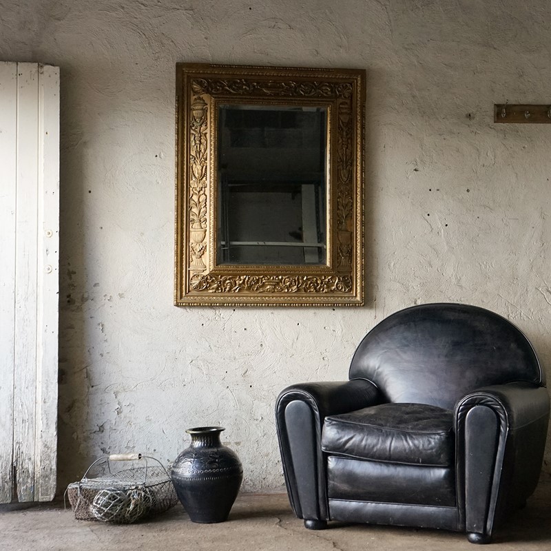 French Deep-Set Gilt Cushion Mirror, 19th Century-rag-and-bone-dsc01625-main-637694084006723740.JPG