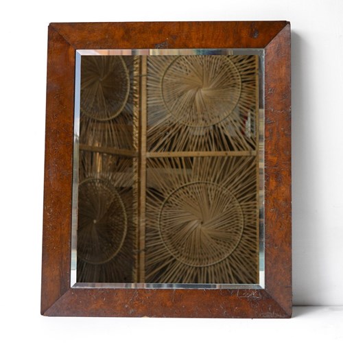 Antique Victorian Pollard Oak Wall/Table Mirror, 19Th Century