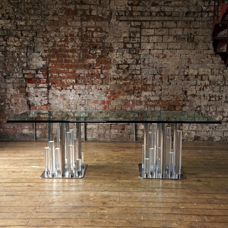 Vintage Lucite, Glass And Chrome Skyscraper Dining Table By Charles Hollis Jones-rag-and-bone-dsc02638-main-637493624491537569.JPG