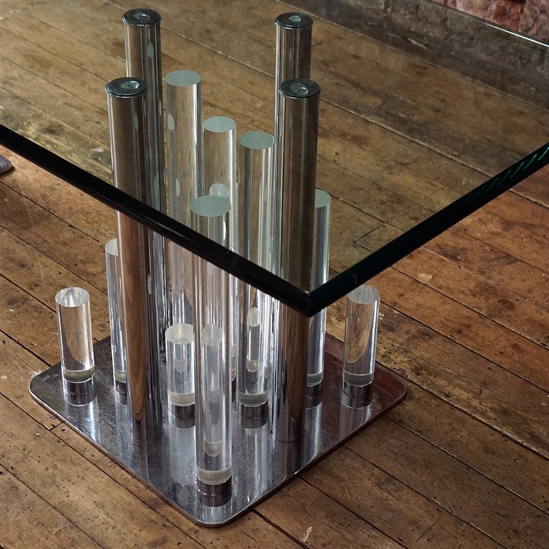 Vintage Lucite, Glass And Chrome Skyscraper Dining Table By Charles Hollis Jones-rag-and-bone-dsc02656-main-637493624544038342.JPG