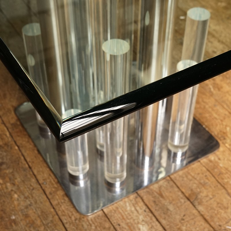 Vintage Lucite, Glass And Chrome Skyscraper Dining Table By Charles Hollis Jones-rag-and-bone-dsc02724-main-637493624683413130.JPG