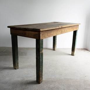Antique Weathered Pine Mill Table/D...