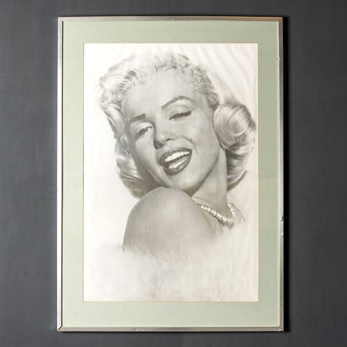 Large Vintage Marilyn Monroe Photographic Portrait Print By Frank Powolny, 1970S