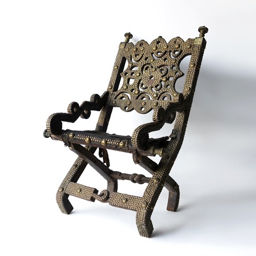 Antique Asante (Ashanti) 'Akonkromfi' Chief's Throne Chair, Ghana, 19Th Century