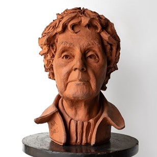 Vintage Ceramic Terracotta Portrait...