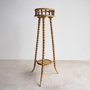 Antique Painted Faux Bamboo Pedesta...