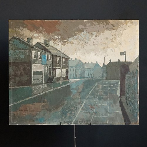 Impressionist Landscape Oil Painting Depicting A Street Scene