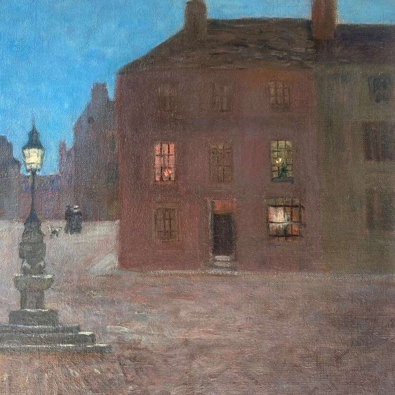 Antique Original Oil Depicting An Evening Street Scene By Winifred Roome-rag-and-bone-img-7800-main-638179462336581686.JPG