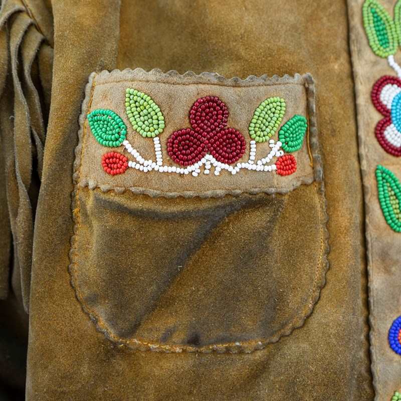 Vintage Ojibwe Beaded Tasseled Moose Skin Trapper Coat - 1950S Native American-rag-and-bone-pocket-right-rtg-cropped-main-638193306106984010.JPG